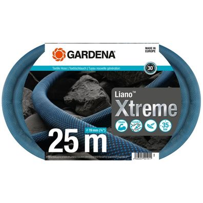 Textilschlauch Liano Xtreme 3/4", 25 Meter (dunkelgrau/orange,