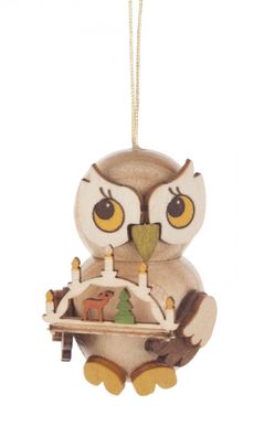 Baumbehang Eulenkind + Schwibbogen Höhe 40mm NEU Christbaumschmuck Baumschmuck