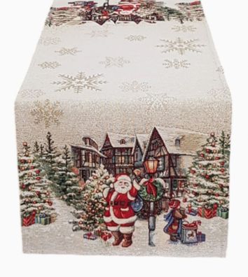 Weihnachten, Nikolaus Weihnachtstischläufer, 50%Baumwolle 32% Polyacryl 18% Polyester