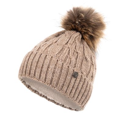 Damen Wintermütze Fleece Innenband Slouch Beanie Winter Mütze Strickmütze Bommelmütze