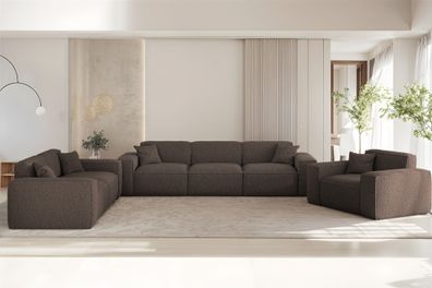 Sofaset Designersofa CELES Premium 3-2-1 in Stoff Sven Braun