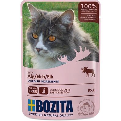 Bozita Pouch Häppchen in Gelee mit Elch 24 x 85g