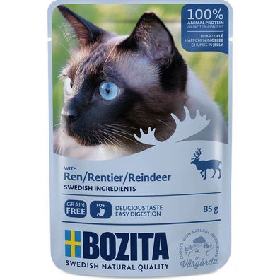 Bozita Pouch Häppchen in Gelee mit Rentier 12 x 85g