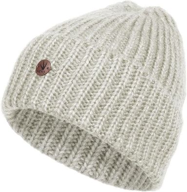 Damen Mütze Winter Beanie aus Wolle warme Strickmütze Wollmütze mit Umschlag