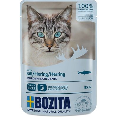 Bozita Pouch Häppchen in Soße mit Hering 12 x 85g