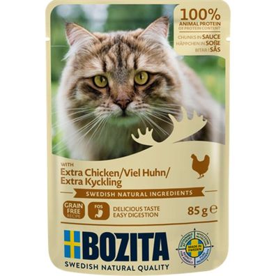 Bozita Pouch Häppchen in Soße mit viel Hühnchen 12 x 85g