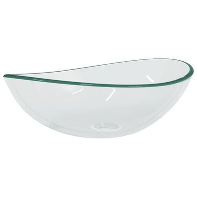 Waschbecken Aufsatz 54,5x35x15,5 cm Hartglas Matt rechteckig robust
