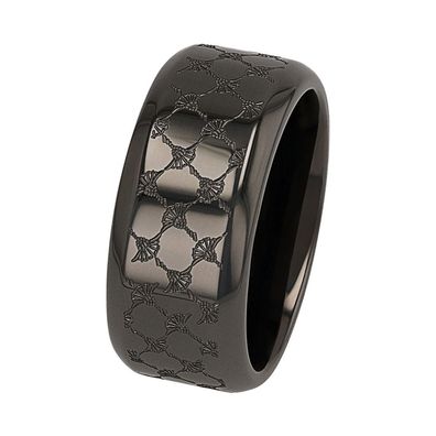 Joop! Herren Ring 2038996 Edelstahl, schwarz, Größe 64