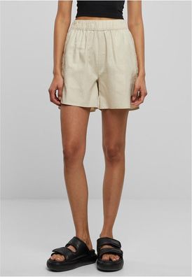 Urban Classics Damen Ladies Linen Mixed Shorts
