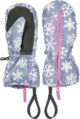 Playshoes Kinder Handschuhe Fäustling Schneeflocken mit Reißverschluss