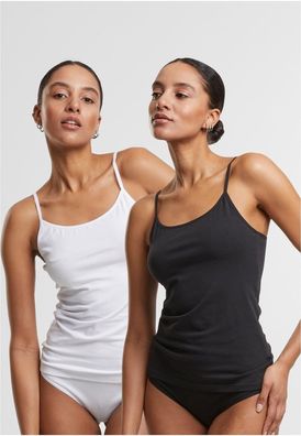 Urban Classics Damen Ladies Basic Tank Top Cotton 2-Pack TB7673A