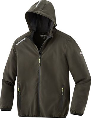 Terrax Workwear Arbeitsjacke Dunkelgrün/Limette