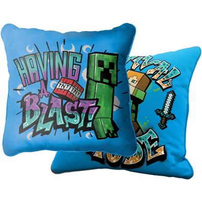 Minecraft Kissen Blast 40x40 cm Creeper TNT Survival Mode passend zur Bettwäsche
