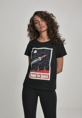 Mister Tee Female Shirt Ladies Road To Space Box Tee Black