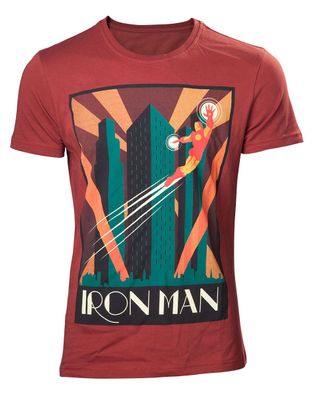 Marvel Comics Retro T-shirt Iron man men's t-shirt -S