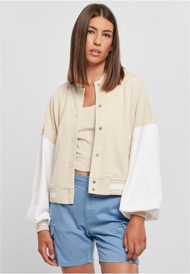 Urban Classics Damen Jacke Ladies Oversized 2 Tone College Terry Jacket