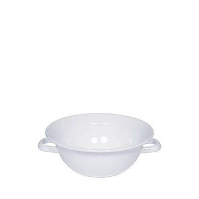 Riess Miniweitling Classic Ø14cm 0,5 litre deux anses émail blanc