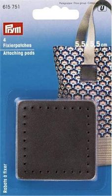 Fixierpatches für Taschengriff 5,5 x 5,5 cm braun