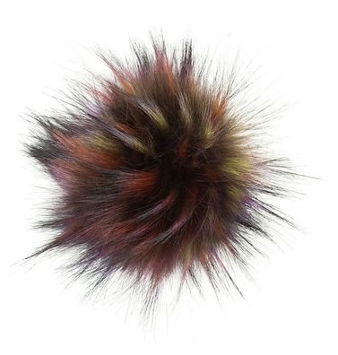Kunstfell Pompon - mit Druckknopf 101 carneval