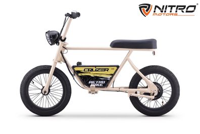 Nitro Motors Retro Bike HC Sport 24V 250W 16 Zoll Brushless Lithium Frontlicht