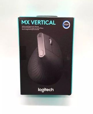Logitech MX Vertical Kabellose Ergonomisch Maus - Graphit (910-005448)