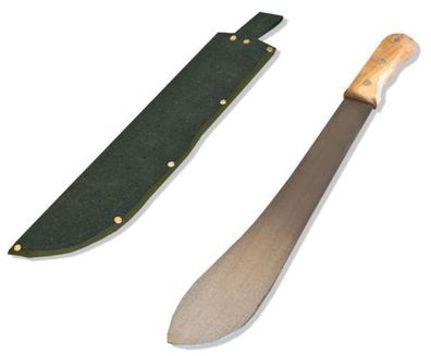 Machete Großes Messer Für Garten Wald Outdoor Werkzeug Holzgriff + Holster 50cm