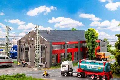 Faller H0 120079 Gebäude-Bausatz E-Lokschuppen Lokhalle 2-ständig 1:87
