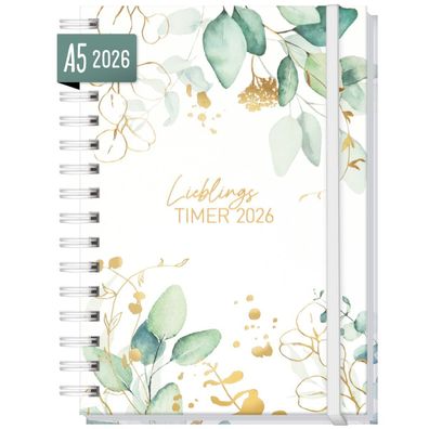 Lieblings-Timer 2026 / A5 / Blattgold / Häfft-Verlag