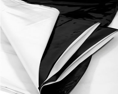 Silofolie 4m 6m und 8 Breite Abdeckplane Poolfoie wasserdicht schwarz-weiß