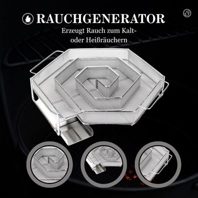 Kaltrauchgenerator für BBQ, Grill und Räucherofen
