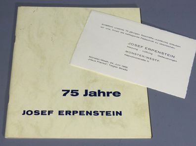 Münster Westfalen 75 Jahre Josef Erpenstein Firma Fabrik Heimat Forschung Chronik