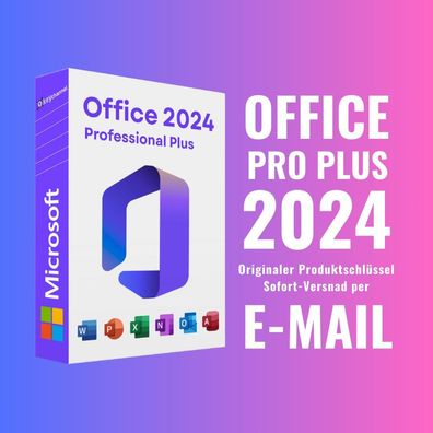 MS Office 2024 Professional Plus | Originale Vollversion | E-Mail Sofort-Versand