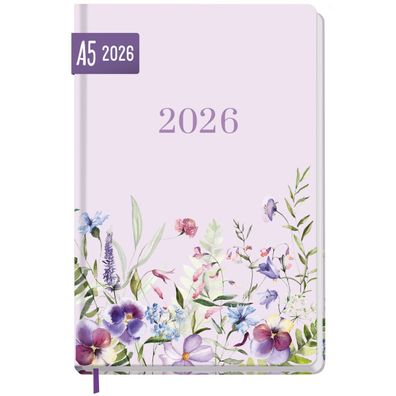 Großdruck-Kalender 2026 / A5 / Blütentraum / Häfft-Verlag