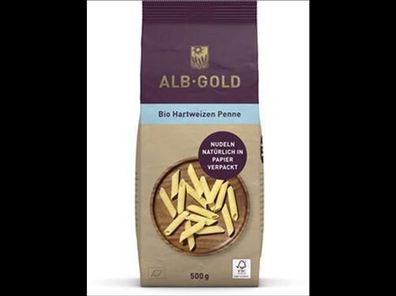 ALB-GOLD ALB-GOLD Bio Hartweizen Penne (Papier) 500g
