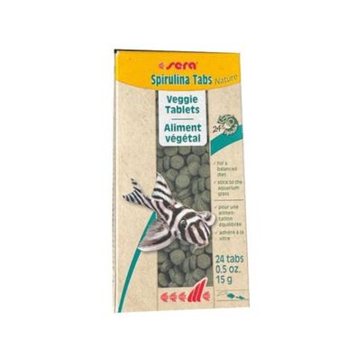 Sera Spirulina 24 Stück Fischfutter Bodenfische L Welse
