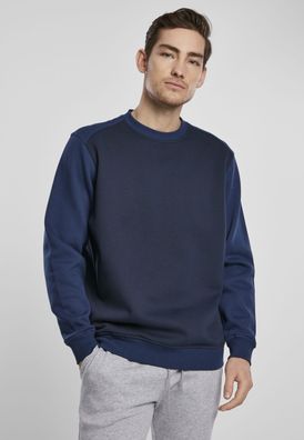Urban Classics Pullover 2-Tone Fake Raglan Crew Midnightnavy/Darkblue