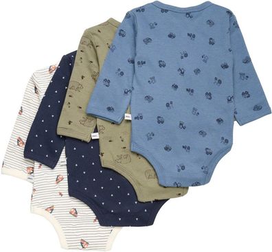 Pippi Babywear Kinder Body Longsleeve Body Wrap AO-printed (4-pack)