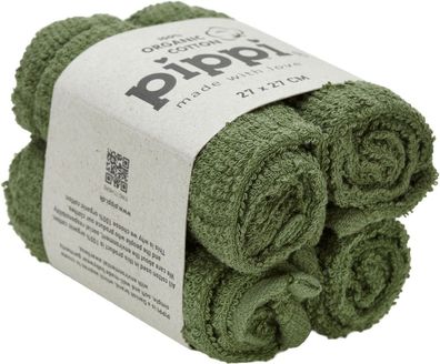Pippi Babywear Kinder Handtuch Organic Facecloth (4-pack)
