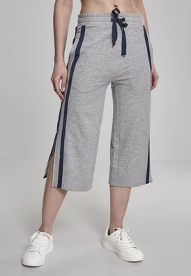 Urban Classics Damen Hose Ladies Taped Terry Culotte Grey/Navy