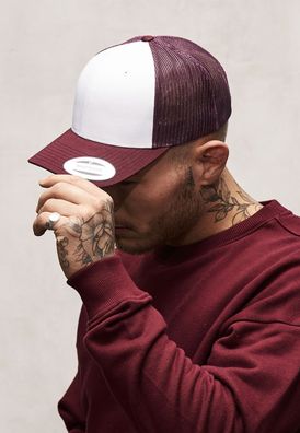 Flexfit Cap Retro Trucker Colored Front Maroon/White/Maroon