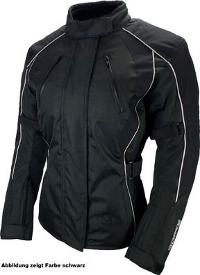 Bores Damen Motorrad Touringjacke Shanon Schwarz-Grau