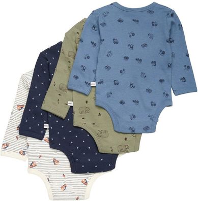 Pippi Babywear Kinder Body Longsleeve Body LS AO-printed (4-pack)