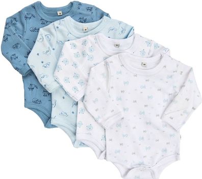 Pippi Babywear Kinder Body Longsleeve LS AOP (4-Pack) 3819