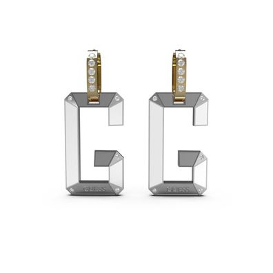Luxury bicolor earrings with pendants G-Shades JUBE01469JWYGRHT / U