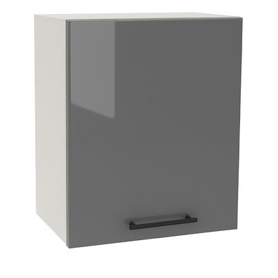 Hängeschrank 60cm Grau Hochglanz SOFT CLOSE, Küchenschrank, LINDA, PURE LINE