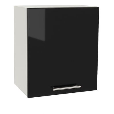 Hängeschrank 60cm Schwarz Hochglanz SOFT CLOSE, Küchenschrank, LINDA, PURE LINE