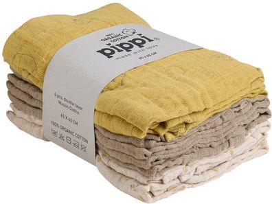 Pippi Babywear Kinder Windeln Organic cloth Muslin (6-pack)