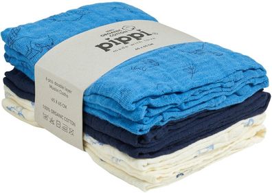 Pippi Babywear Kinder Windeln Organic cloth Muslin (6-pack)