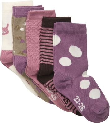 Minymo Kinder Socken Socks w. Pattern (5-pack)