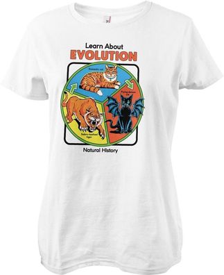 Steven Rhodes Damen Learn About Evolution Girly Tee